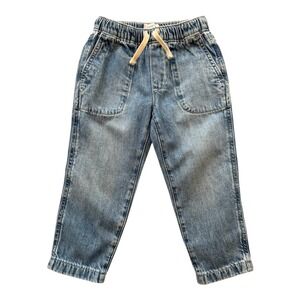 CrewCuts Denim Pull-On Pants‎ Elastic Waist Pockets Casual Kid Size 4